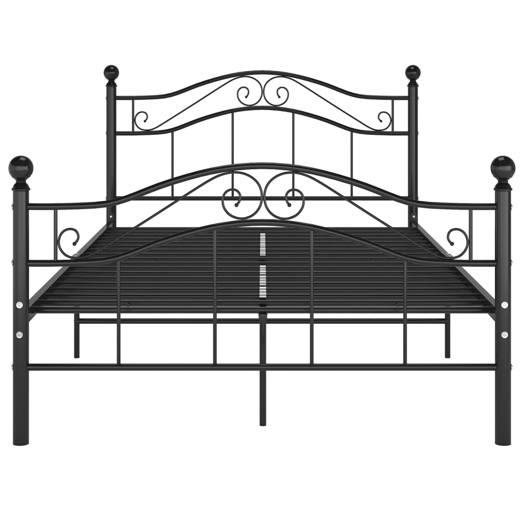 Bed Frame Black Metal 120X200 Cm