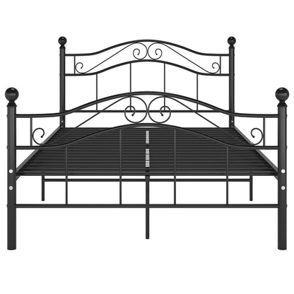 Bed Frame Black Metal 120X200 Cm