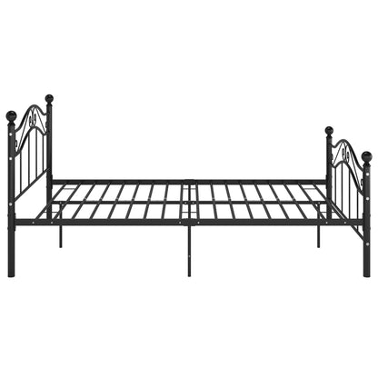 Bed Frame Black Metal 120X200 Cm