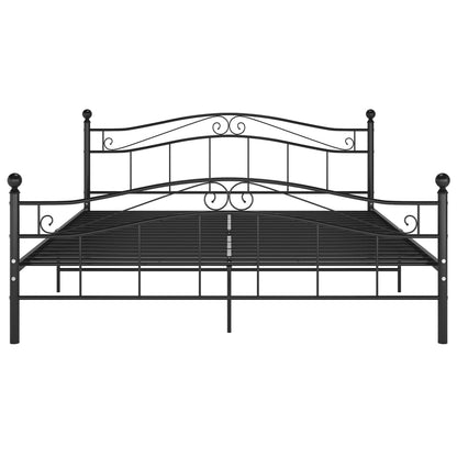 Bed Frame Black Metal 160X200 Cm