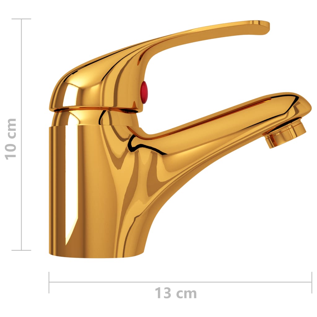 Basin Mixer Tap Gold 13X10 Cm