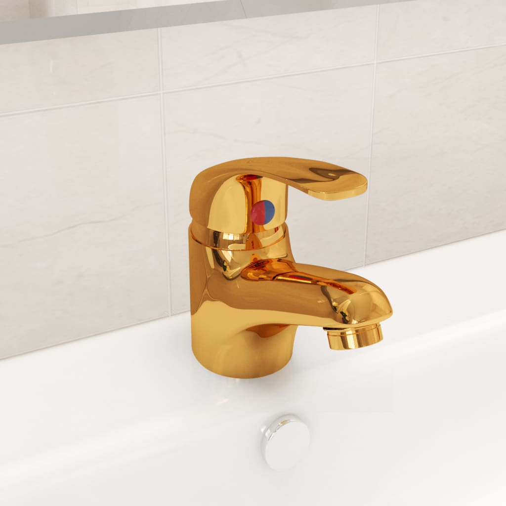 Basin Mixer Tap Gold 13X10 Cm