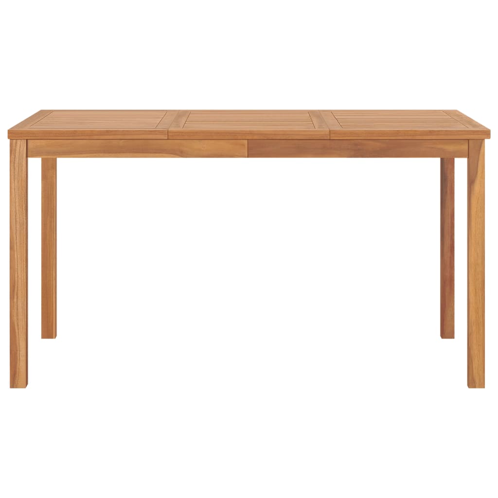 Garden Dining Table 140X80X77 Cm Solid Teak Wood