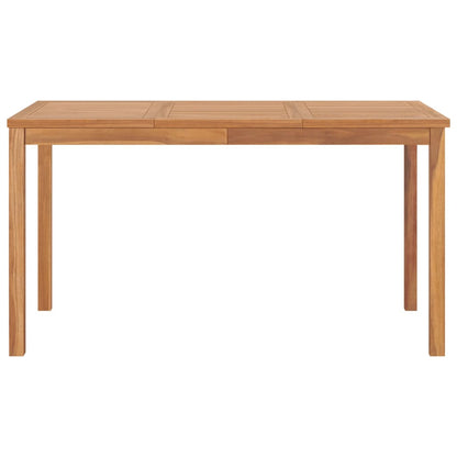 Garden Dining Table 140X80X77 Cm Solid Teak Wood