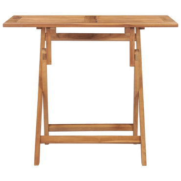 Folding Garden Dining Table 90X60X75 Cm Solid Teak Wood