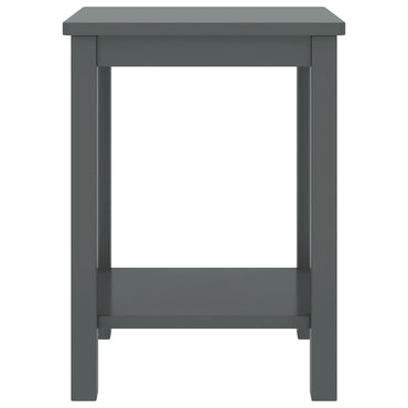 Bedside Cabinet Dark Grey 35X30X47 Cm Solid Pinewood