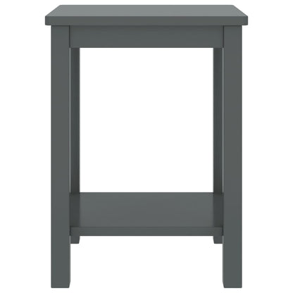 Bedside Cabinet Dark Grey 35X30X47 Cm Solid Pinewood