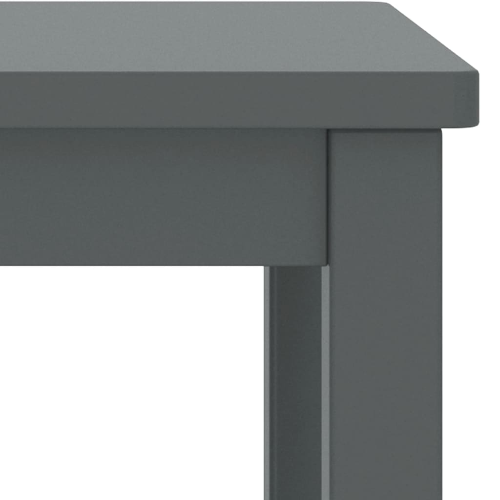 Bedside Cabinet Dark Grey 35X30X47 Cm Solid Pinewood