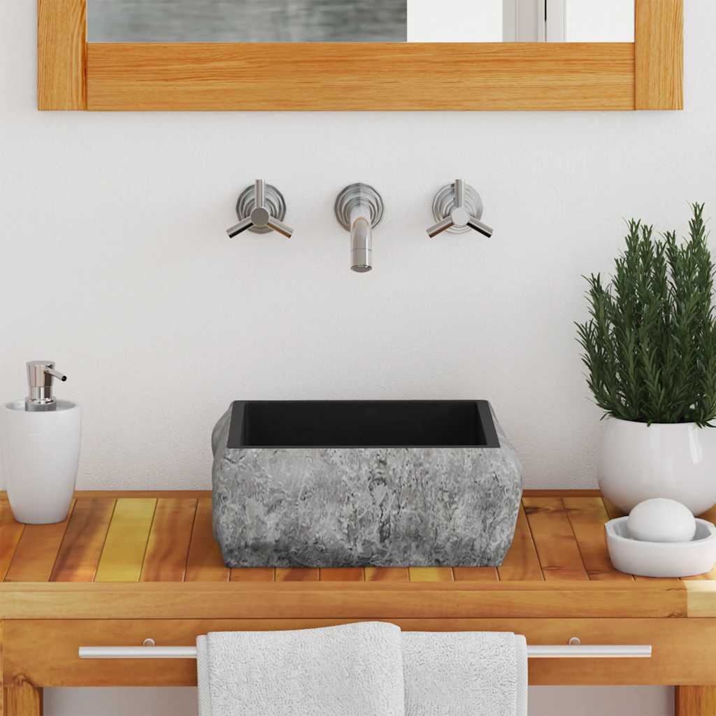 Sink Black 30X30X13 Cm Marble