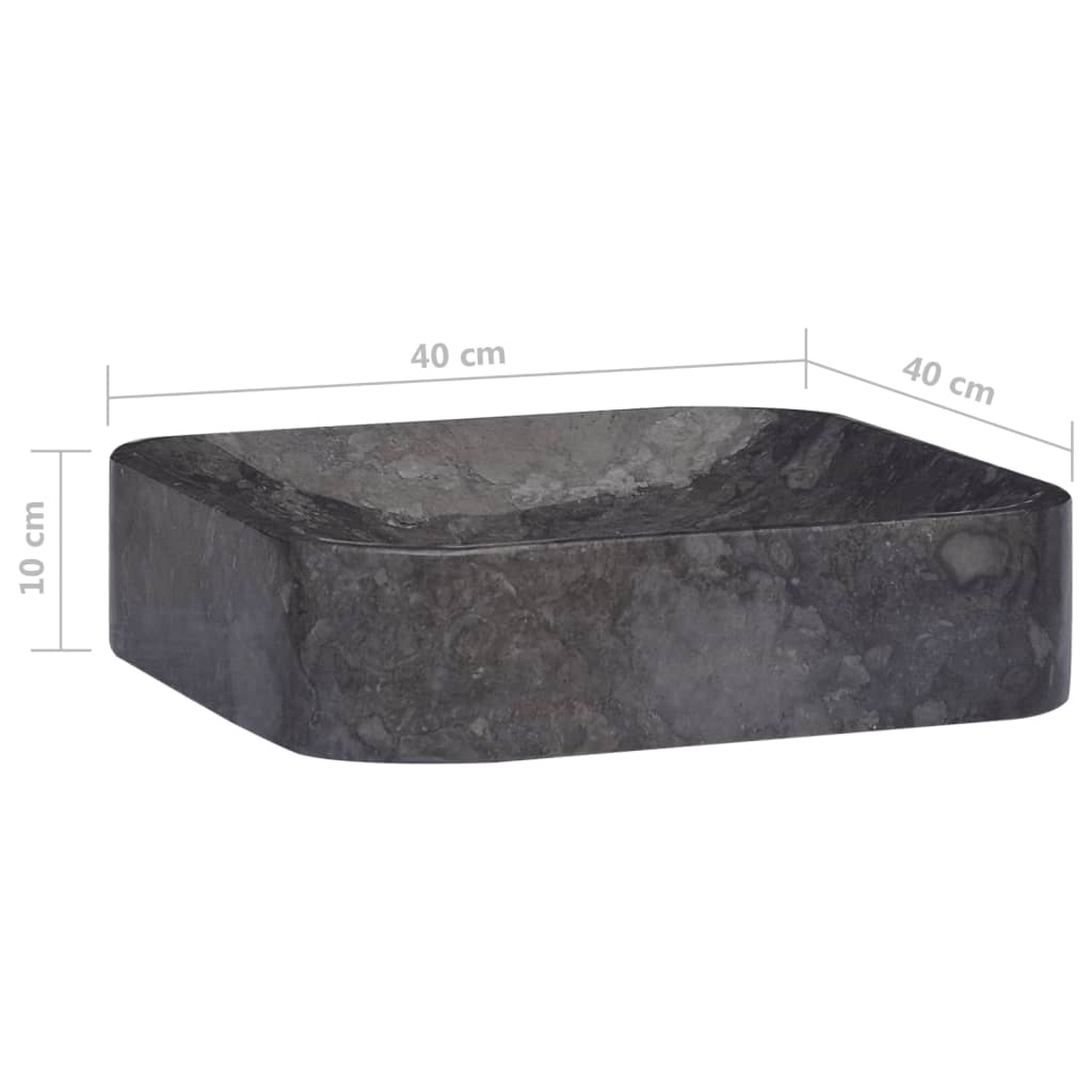 Sink Black 40X40X10 Cm Marble