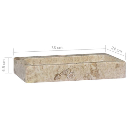 Sink Cream 38X24X6.5 Cm Marble