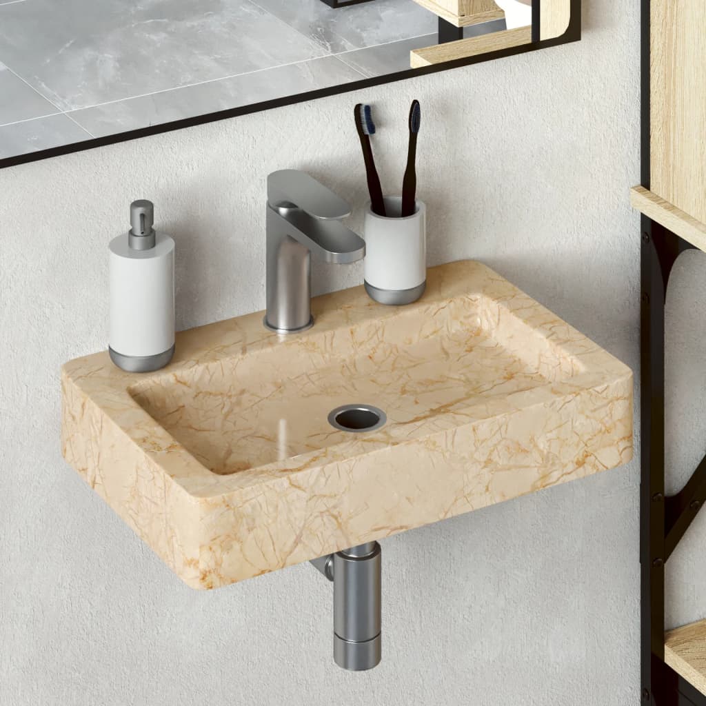 Sink Cream 38X24X6.5 Cm Marble