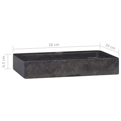 Sink Black 38X24X6.5 Cm Marble