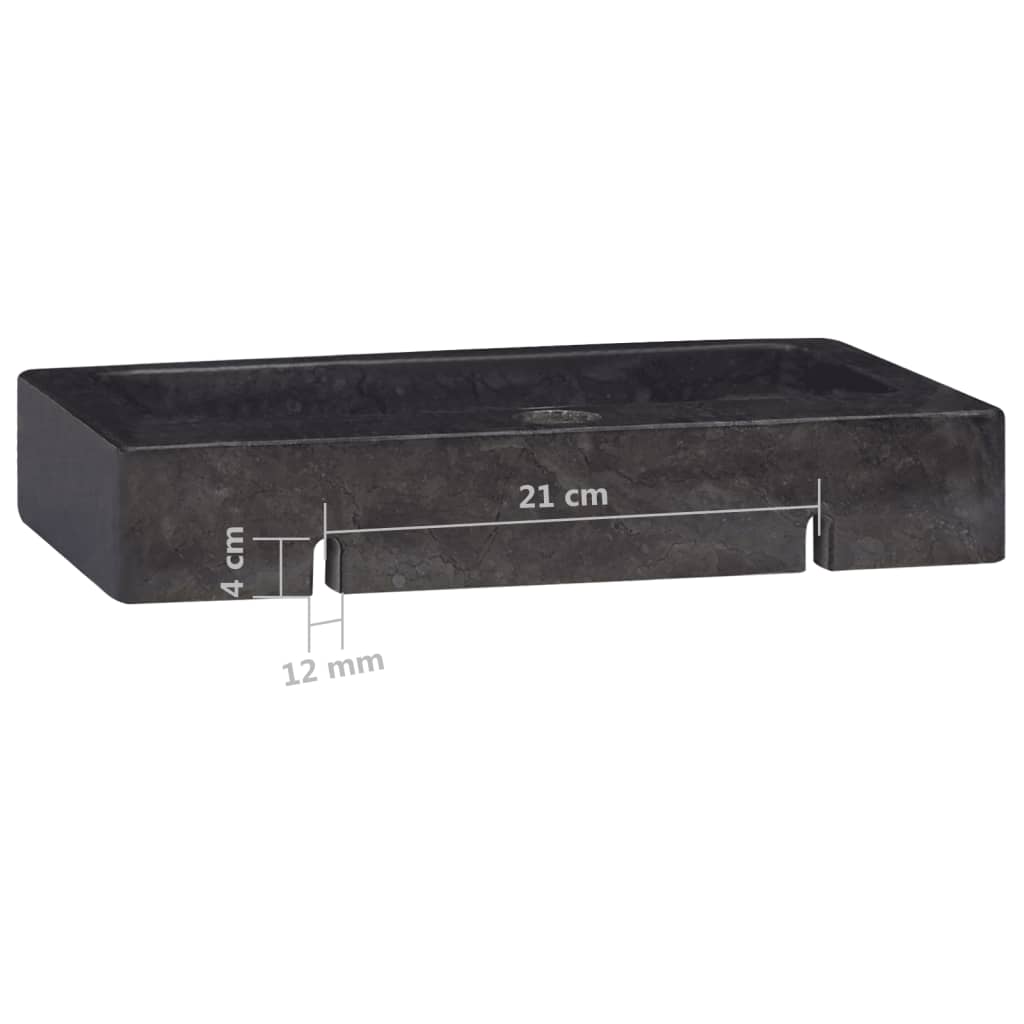 Sink Black 38X24X6.5 Cm Marble