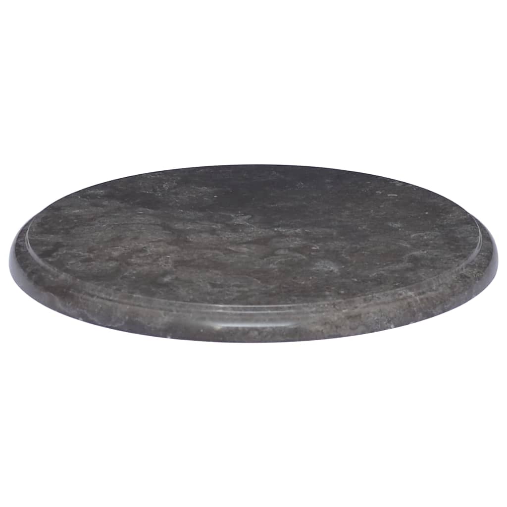 Table Top Black Ø40X2.5 Cm Marble