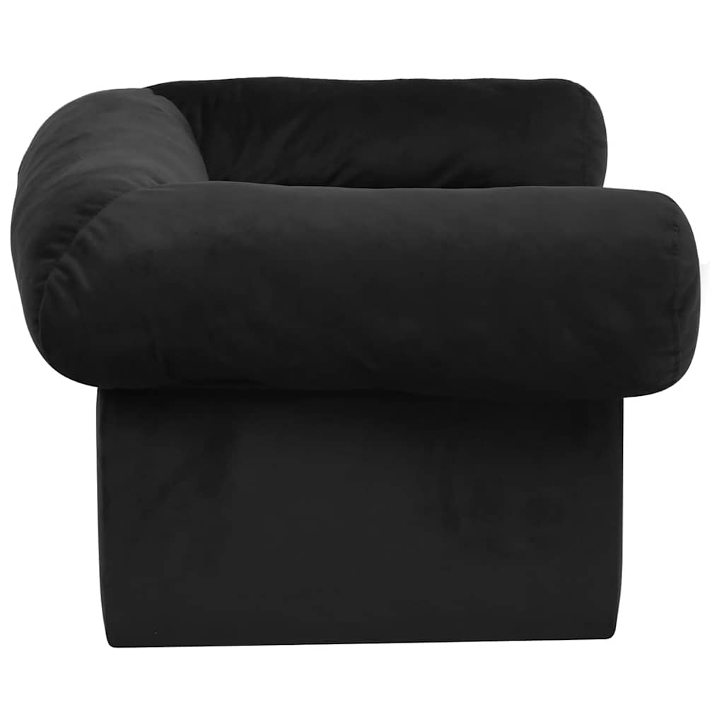 Dog Sofa With Drawer Black 75X50X38 Cm Plush