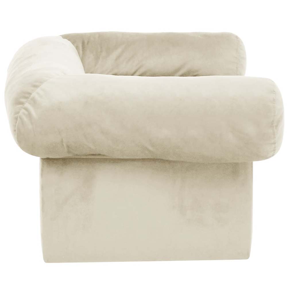 Dog Sofa With Drawer Cream 75X50X38 Cm Plush