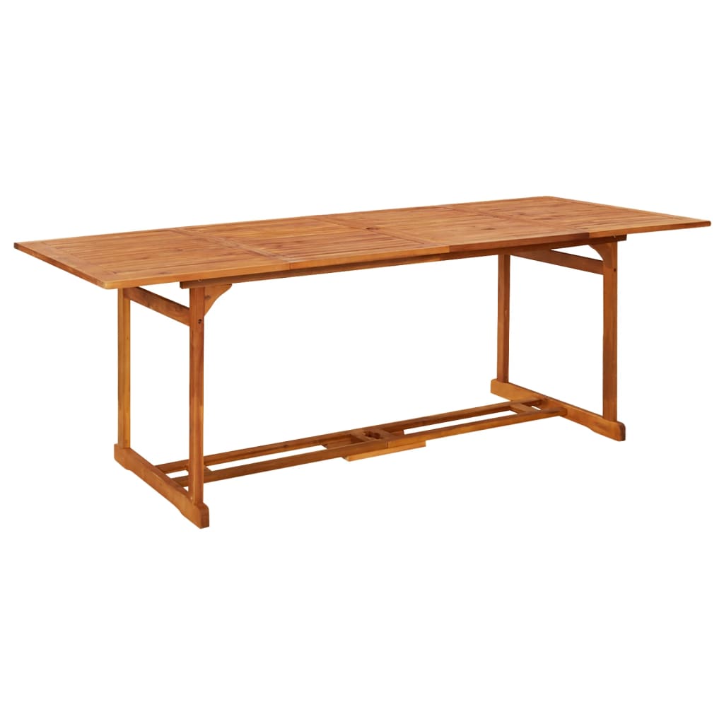 Garden Dining Table 220X90X75 Cm Solid Acacia Wood