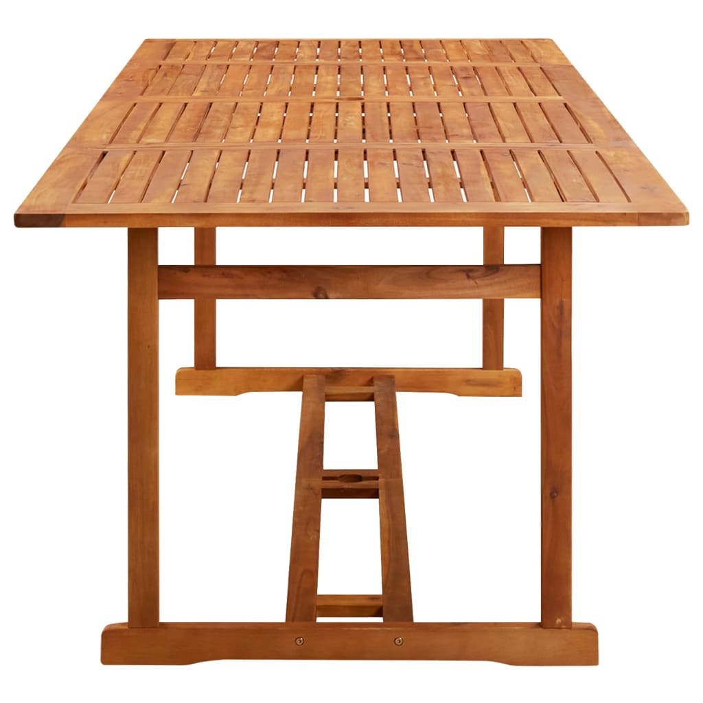 Garden Dining Table 220X90X75 Cm Solid Acacia Wood