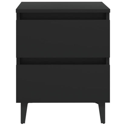 Bed Cabinet Black 40X35X50 Cm Engineered Wood