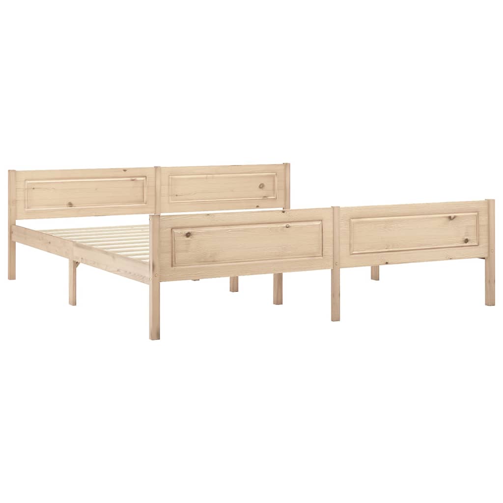 Bed Frame Solid Pinewood 180X200 Cm Super King