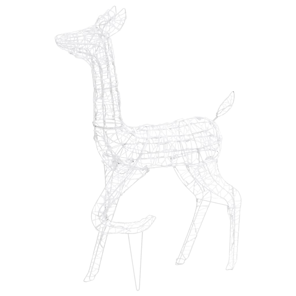 Acrylic Reindeer Family Christmas Decoration 160 Led Cold White