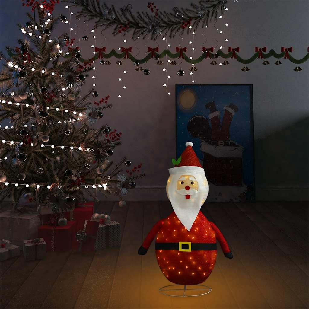 Decorative Christmas Santa Claus Figure Led Luxury Fabric 60Cm