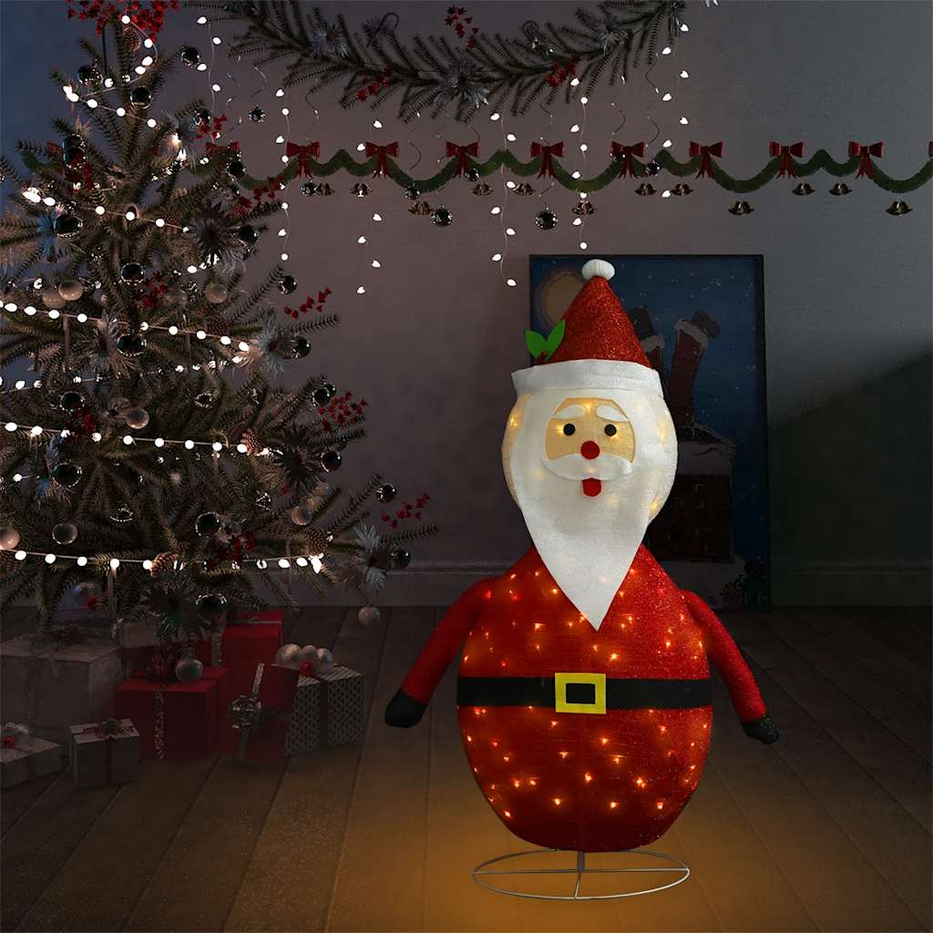 Decorative Christmas Santa Claus Figure Led Luxury Fabric 120Cm