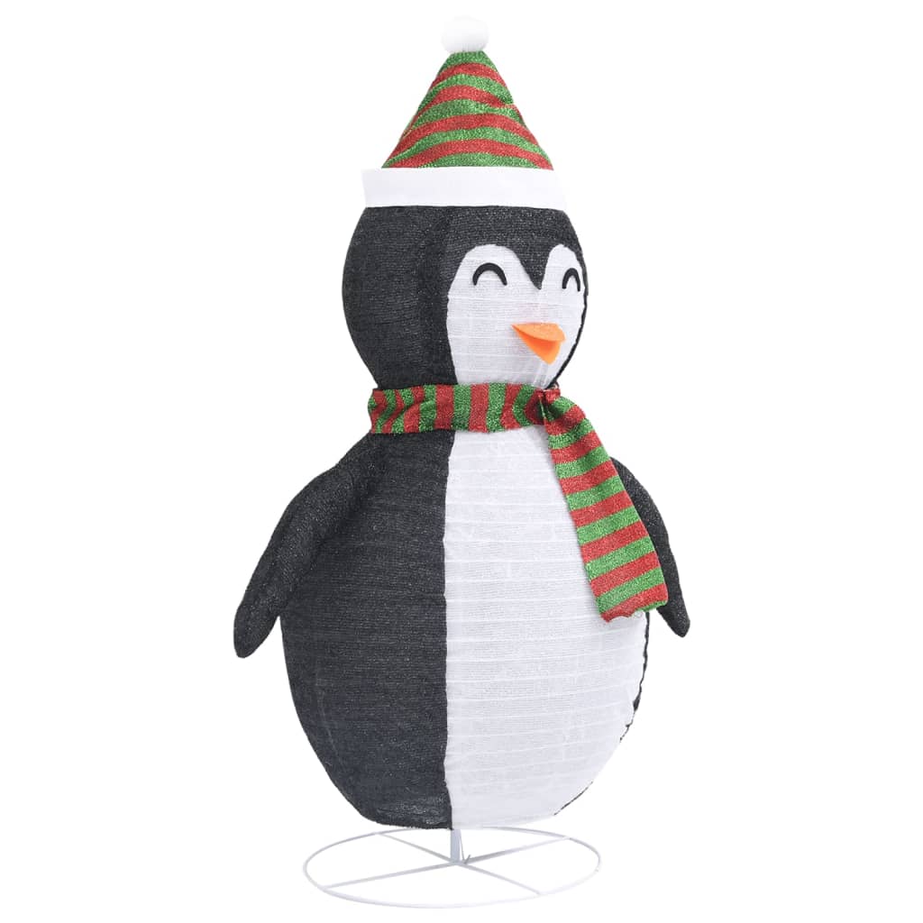 Decorative Christmas Snow Penguin Figure Led Luxury Fabric 120Cm