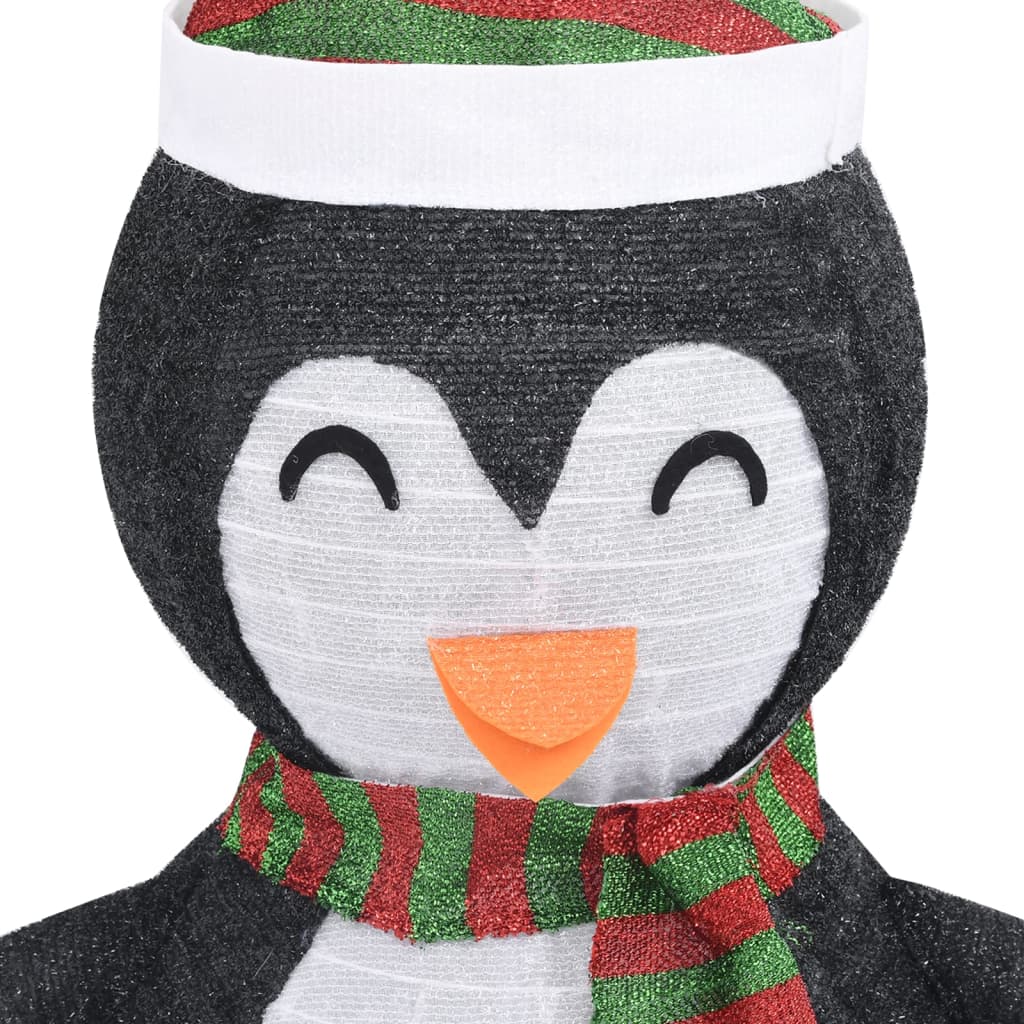 Decorative Christmas Snow Penguin Figure Led Luxury Fabric 120Cm