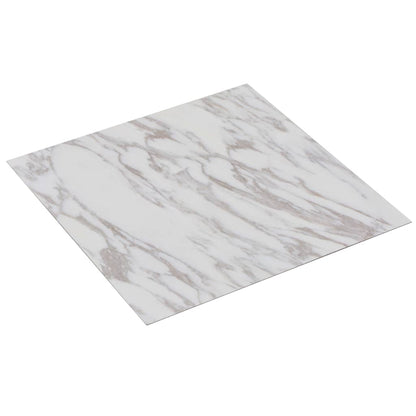 Self-Adhesive Flooring Planks 20 Pcs Pvc 1.86 M² White Marble