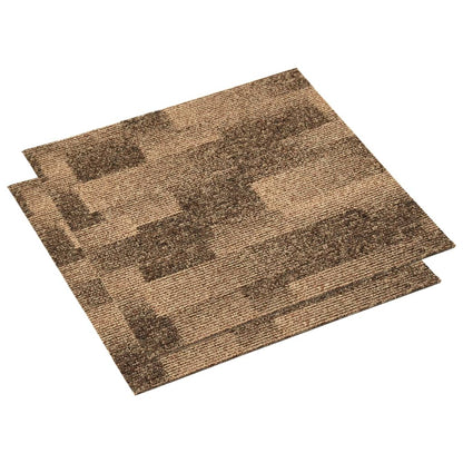 Floor Carpet Tiles 20 Pcs 5 M² Brown