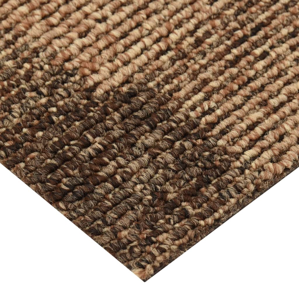 Floor Carpet Tiles 20 Pcs 5 M² Brown