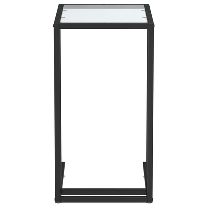 Computer Side Table Transparent 50X35X65 Cm Tempered Glass