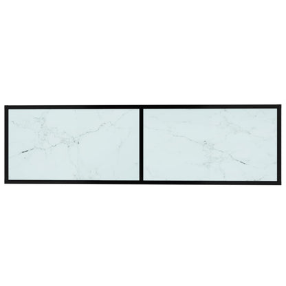 Tv Cabinet White Marble 140X40X40.5 Cm Tempered Glass