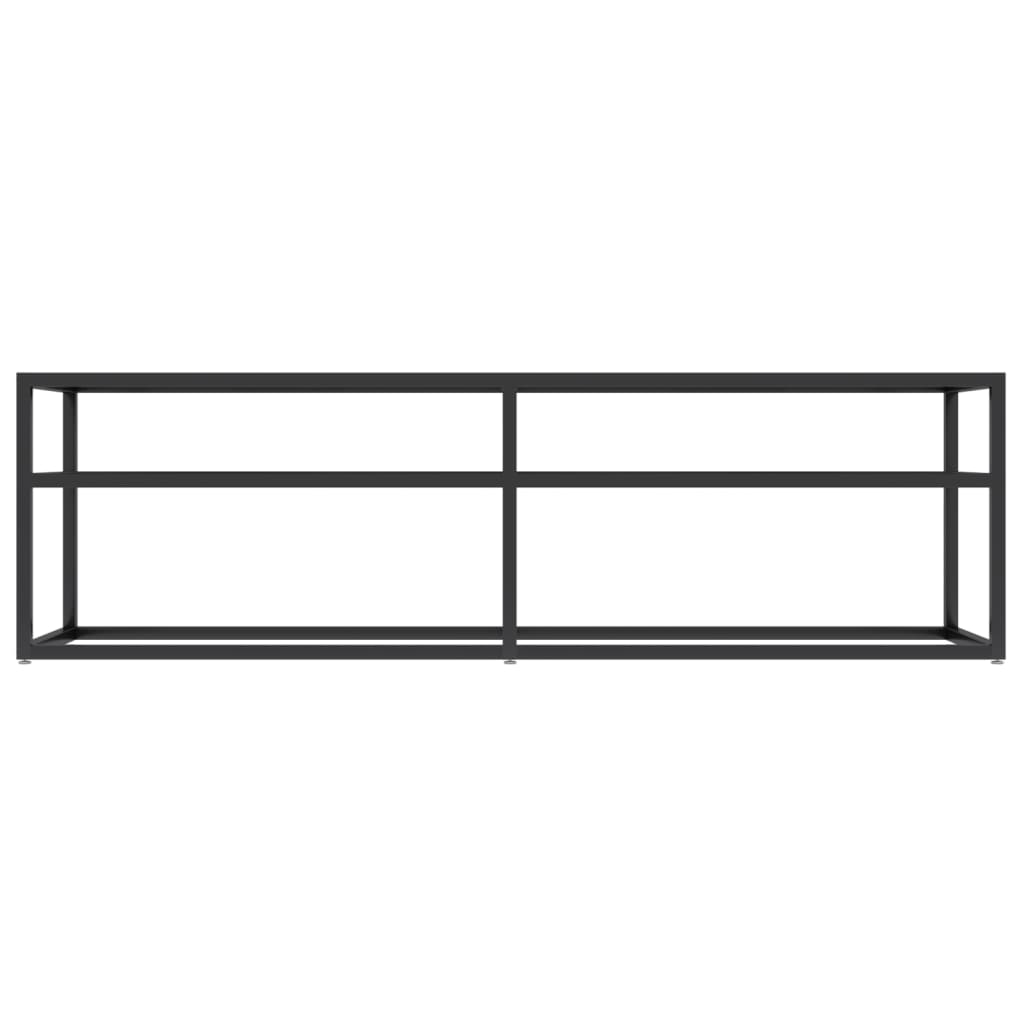 Tv Cabinet Black Marble 140X40X40.5 Cm Tempered Glass