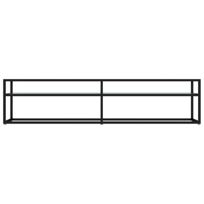 Tv Cabinet White Marble 180X40X40.5 Cm Tempered Glass