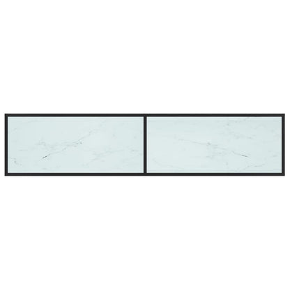 Tv Cabinet White Marble 180X40X40.5 Cm Tempered Glass