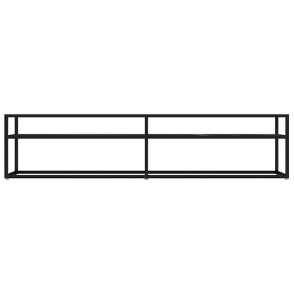 Tv Cabinet Black Marble 180X40X40.5 Cm Tempered Glass