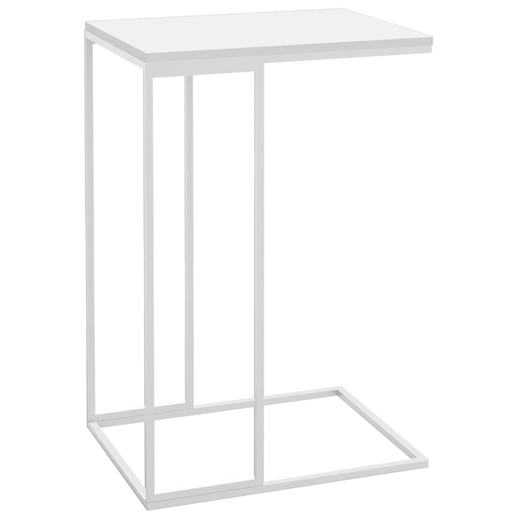 Side Table White 40X30X59 Cm Engineered Wood