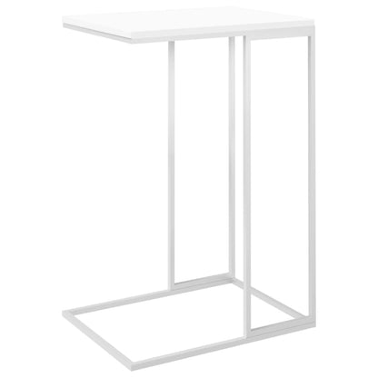 Side Table White 40X30X59 Cm Engineered Wood