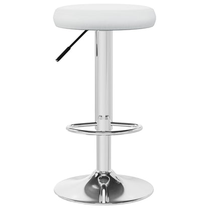 Bar Stools 2 Pcs White Faux Leather