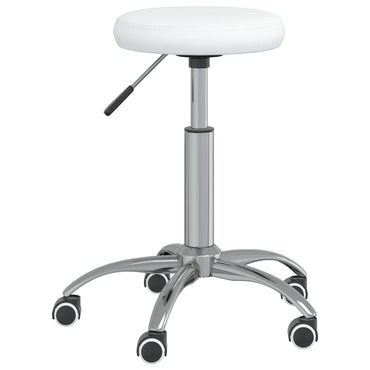 Office Swivel Chair White Faux Leather