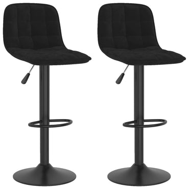 Bar Stools 2 Pcs Black Velvet