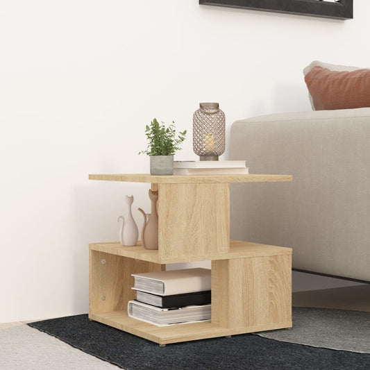 Side Table Sonoma Oak 40X40X40 Cm Engineered Wood