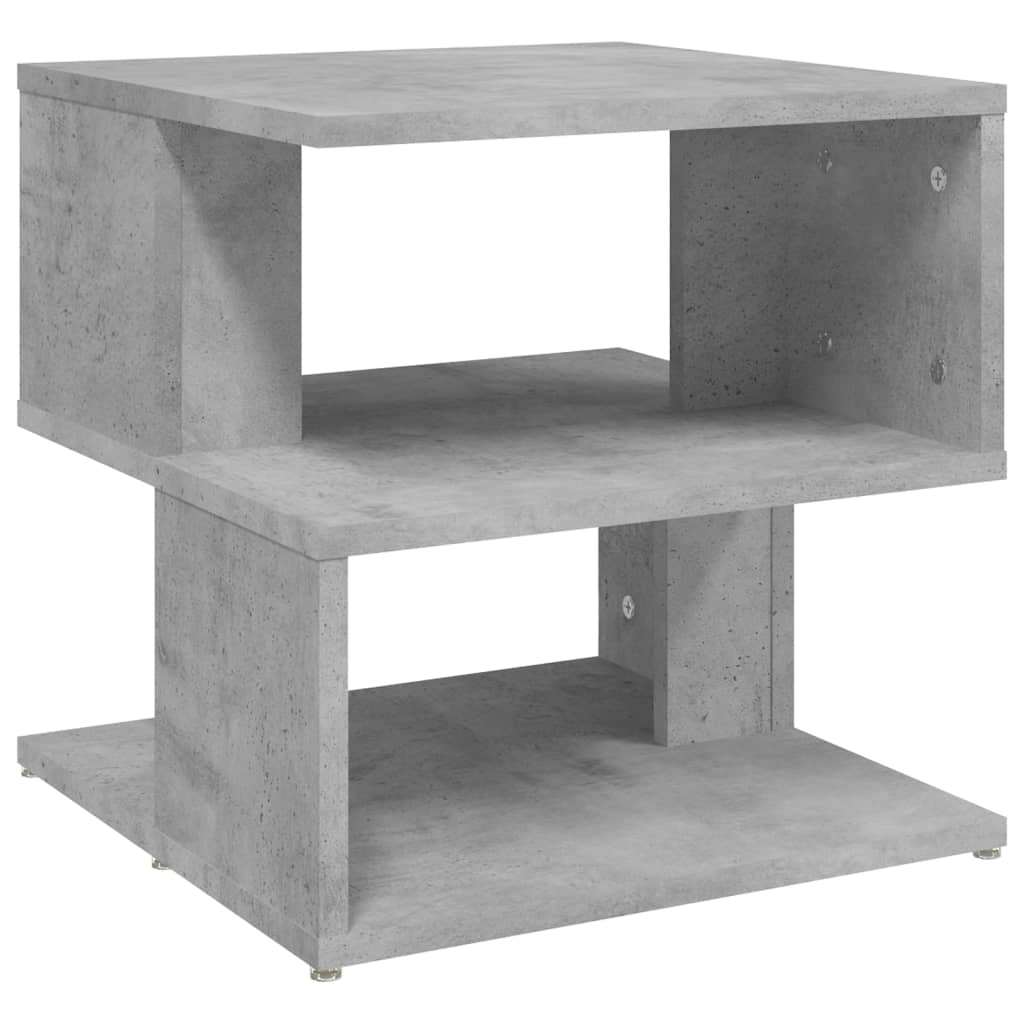 Side Table Concrete Grey 40X40X40 Cm Engineered Wood