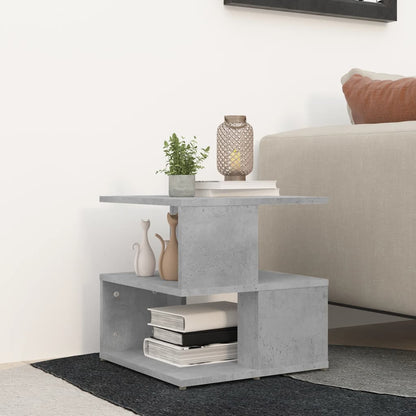 Side Table Concrete Grey 40X40X40 Cm Engineered Wood