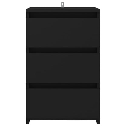 Bed Cabinet Black 40X35X62.5 Cm Engineered Wood