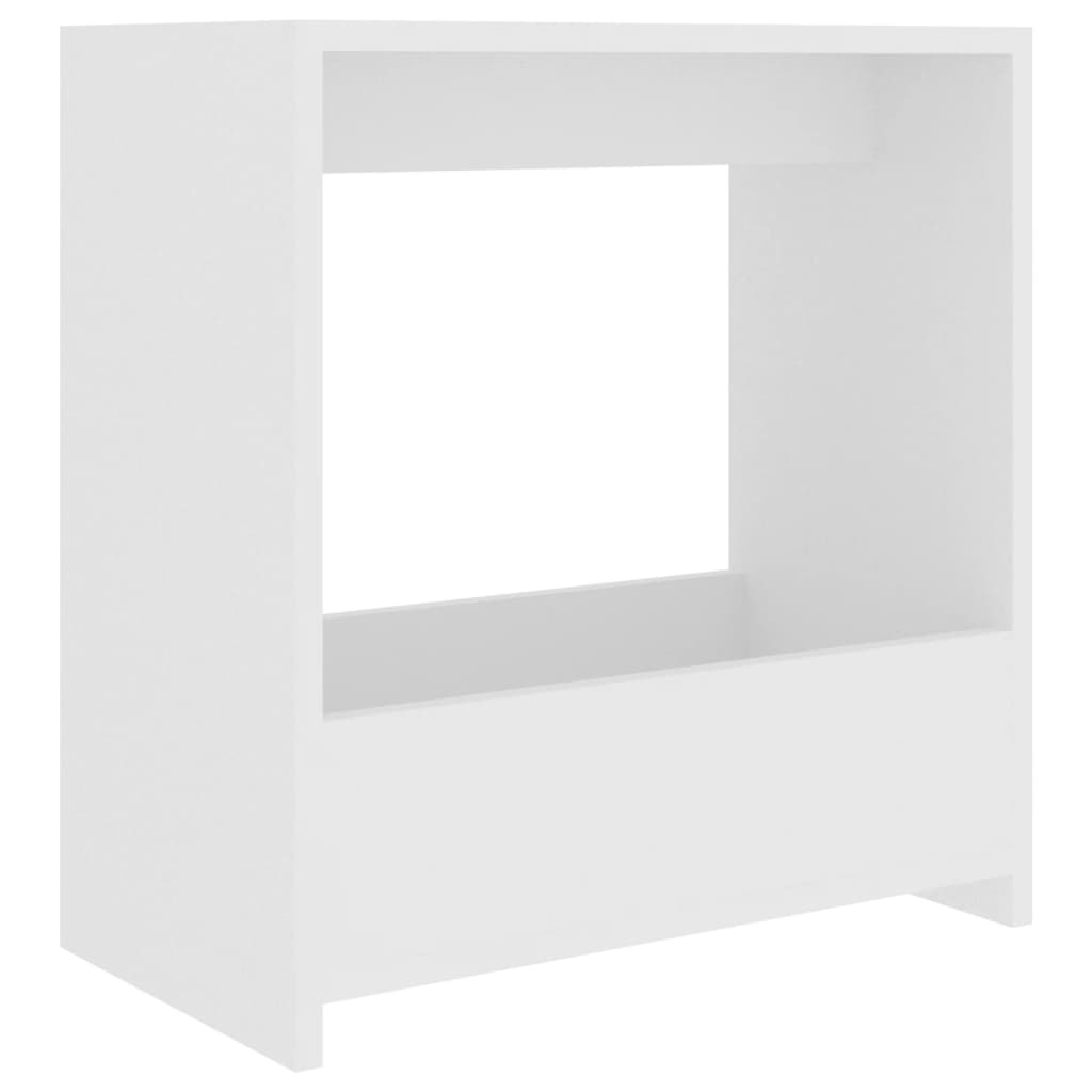 Side Table White 50X26X50 Cm Engineered Wood