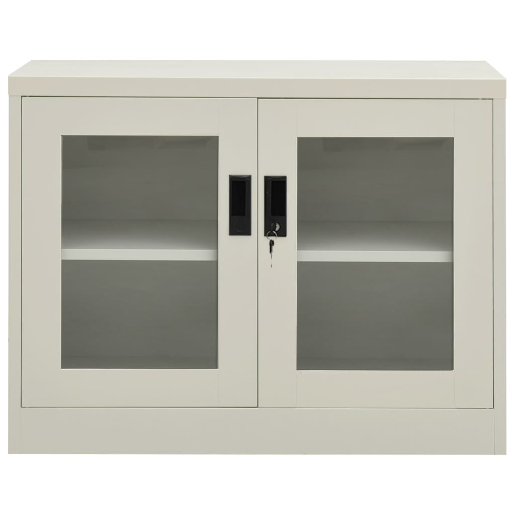 Office Cabinet Light Grey 90X40X70 Cm Steel